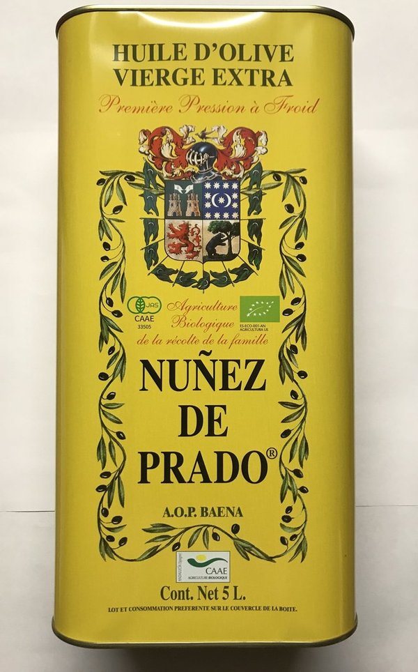 5000 ml  Metallkanister natives Olivenöl "Nuñez de Prado" - Bio Zertifiziert ES-ECO-001-AN